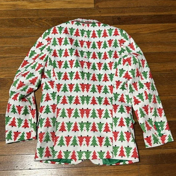 Suslo Couture Boy’s Festive Christmas Tree Blazer, Large (12)